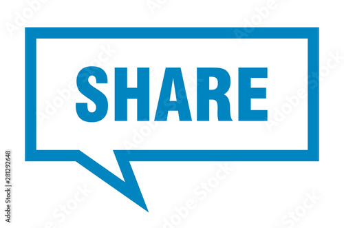 share sign. share square speech bubble. share