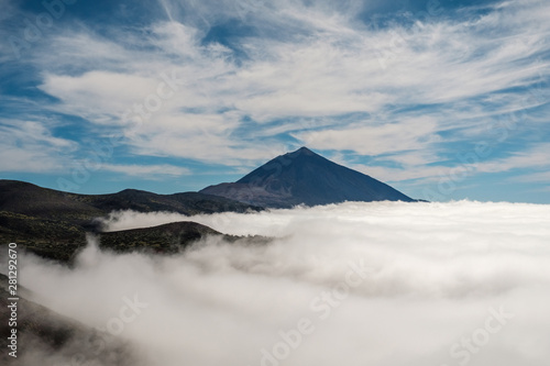 Sea of clouds with the Teide volcano in the background © webarma