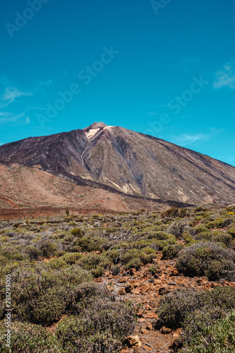Portrait view of Teide, highest volcano and mountain in Spain