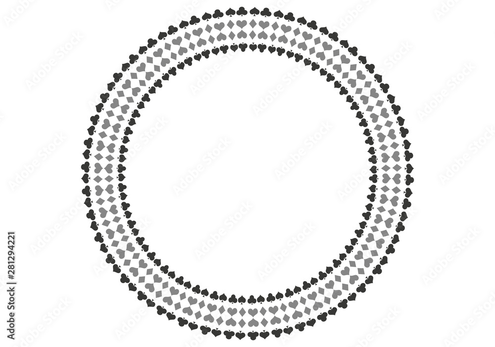 Marcó circular y negro de poker. Marcó circular y negro de poker.