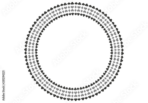Marcó circular y negro de poker. 