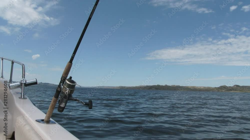 Fishing Pole Ready To Catch The Big One On Lake Fishing Pole Ready To Catch The Big One On Lake