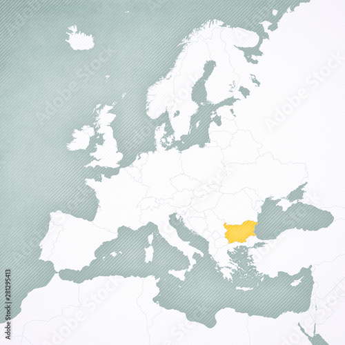 Map of Europe - Bulgaria