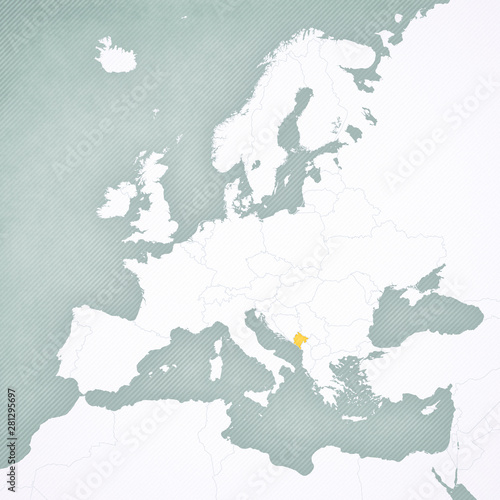 Map of Europe - Montenegro