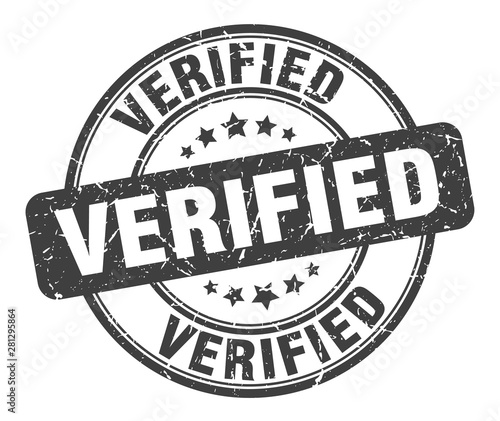 verified stamp. verified round grunge sign. verified