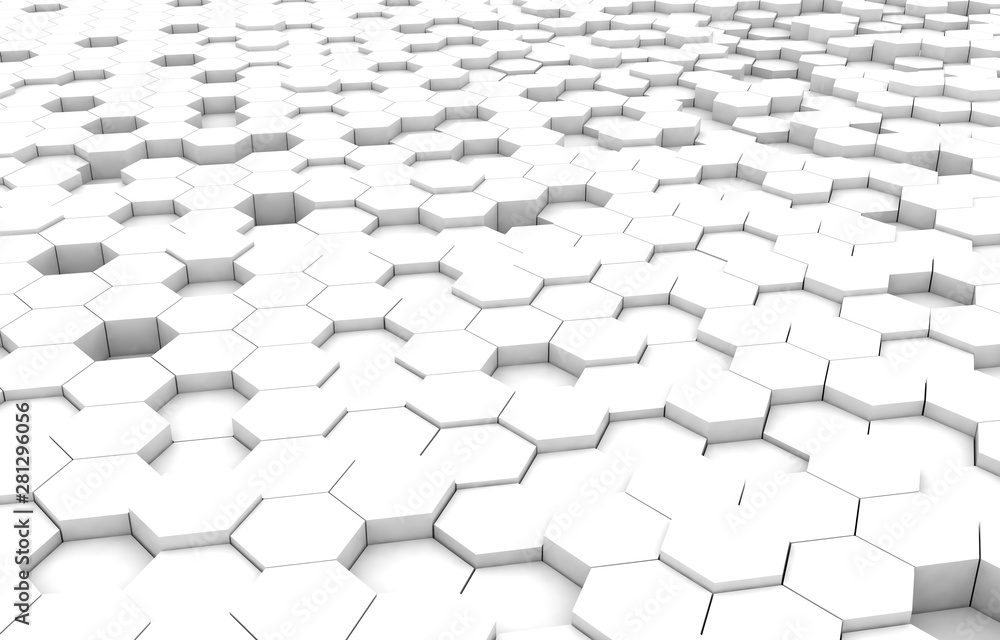 Duo tone hexagon 3D background texture. 3d rendering illustration. Futuristic abstract background. Duo tone hexagon 3D background texture. 3d rendering illustration. Futuristic abstract background.