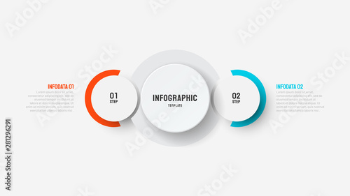 Business infographic modern design element with 2 options, steps or processes. Vector illustration. Can be used for info chart, diagram, process chart, presentations.