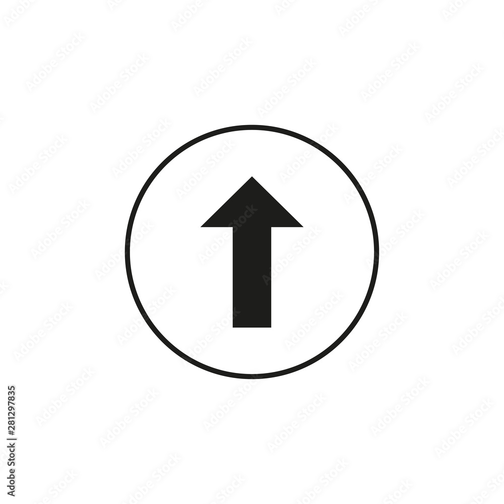 Up Arrow icon. Vector illustration, flat design. Up Arrow icon. Vector illustration, flat design.