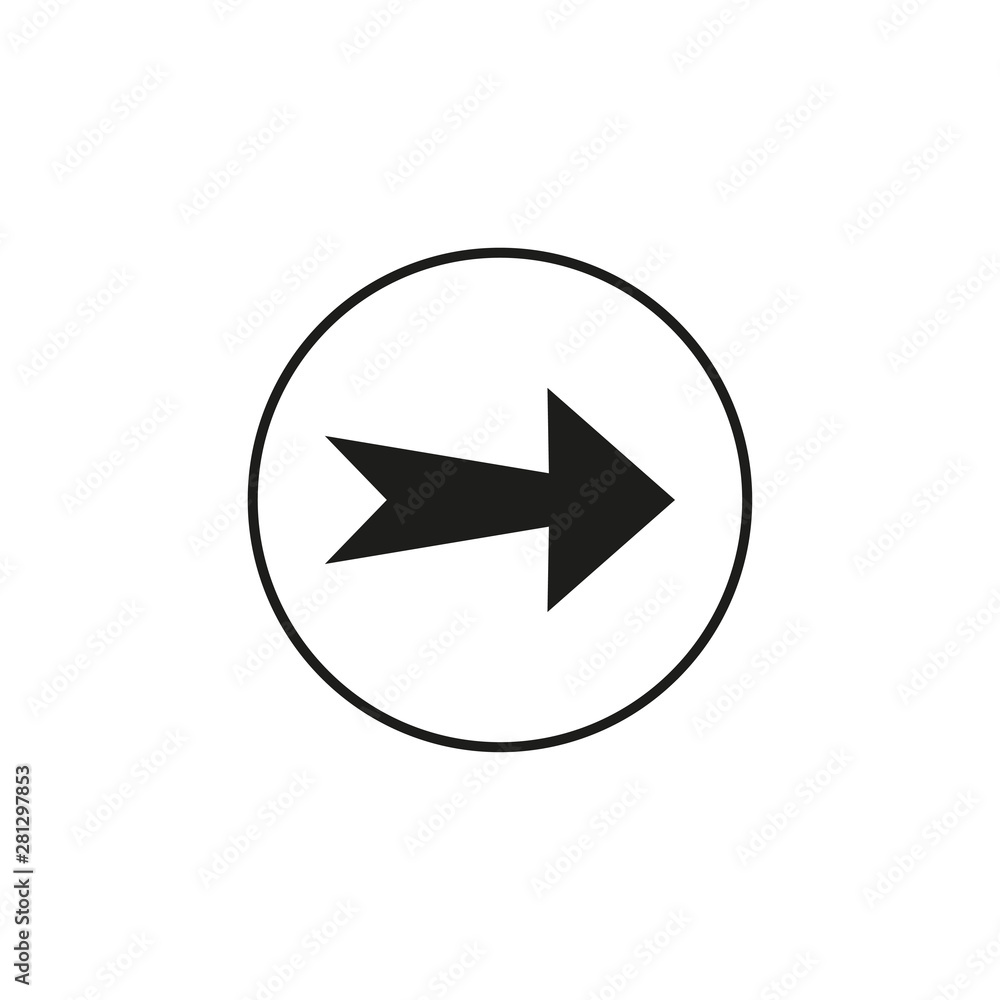 Arrow, forward icon. Vector illustration, flat design. Arrow, forward icon. Vector illustration, flat design.