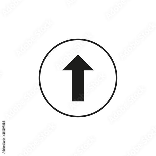 Free Download Up Arrow icon. Vector illustration, flat design. - GFXLoad