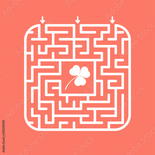 Abstact labyrinth. Game for kids. Puzzle for children. Maze conundrum. Color vector illustration.