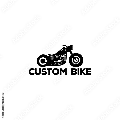 custom bike concept black and white vector © THE LASTMINI