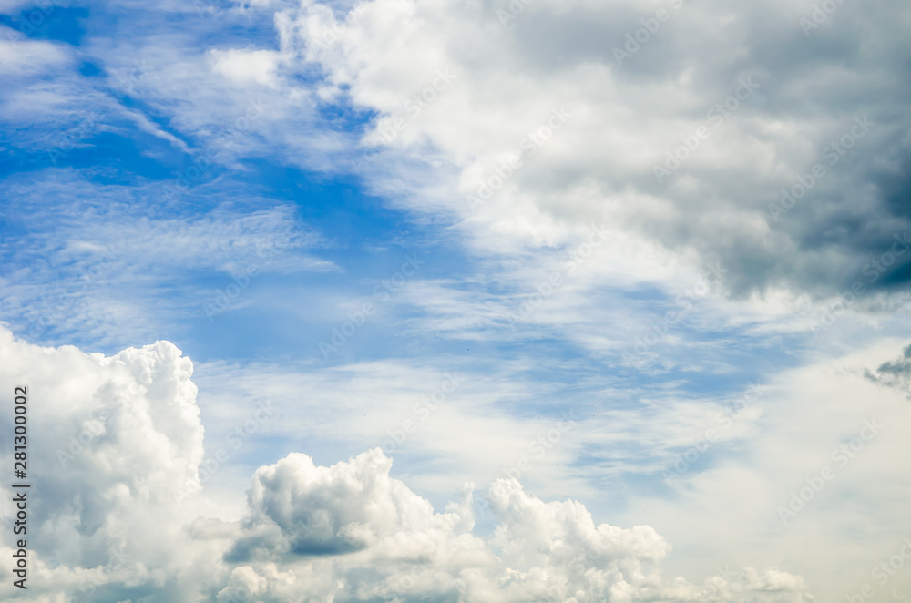 Fototapeta premium blue beautiful sky with white clouds