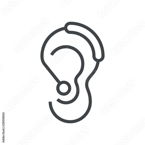 Line icon hearing aid