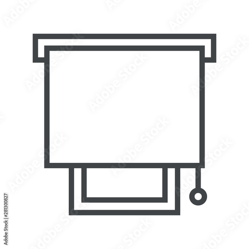 Line icon roll curtain