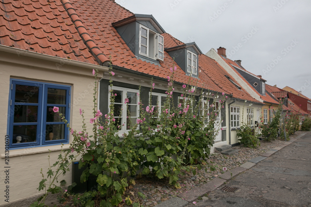 enchanting row houses in Rudkobing, Langeland, Demark
