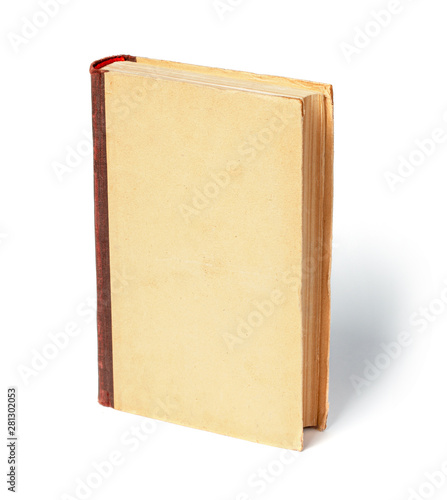 Old book isolated on white background.