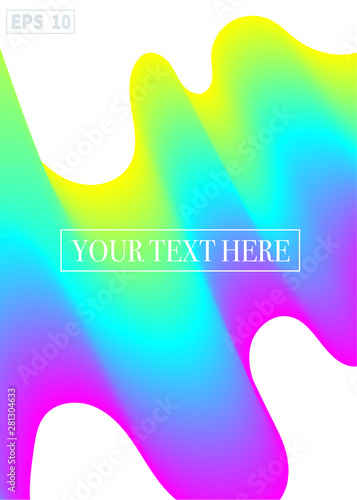Bright abstract Lilac blue yellow gradient background. Liquid background color design.