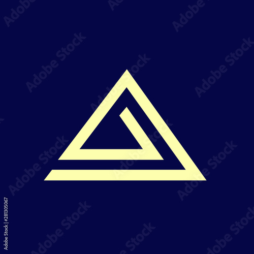 modern abstract triangle design 