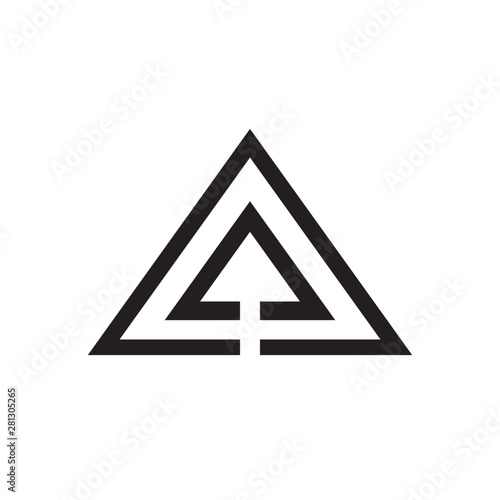 modern abstract triangle design 