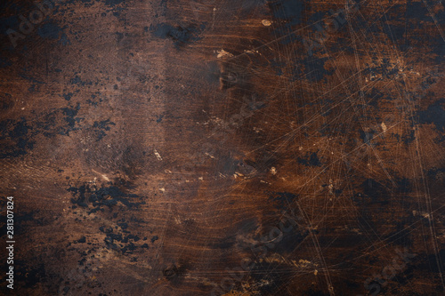 Fototapeta Naklejka Na Ścianę i Meble -  Old grunge wooden background texture Brown color
