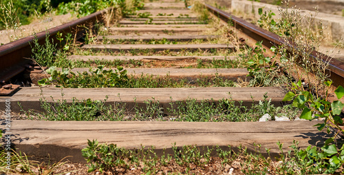 railway rails and bridge elements