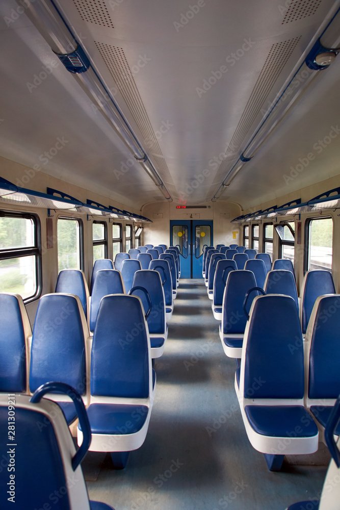 empty suburban train