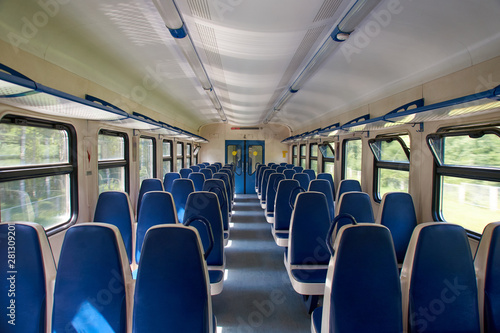 empty suburban train