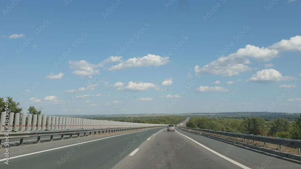 view of the highway from the car window view of the highway from the car window