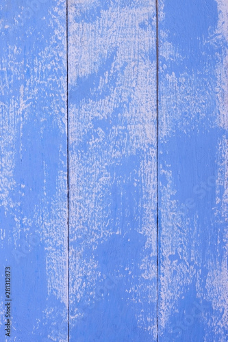 Vintage light blue wood background texture with knots . Old painted wood. Blue abstract background.