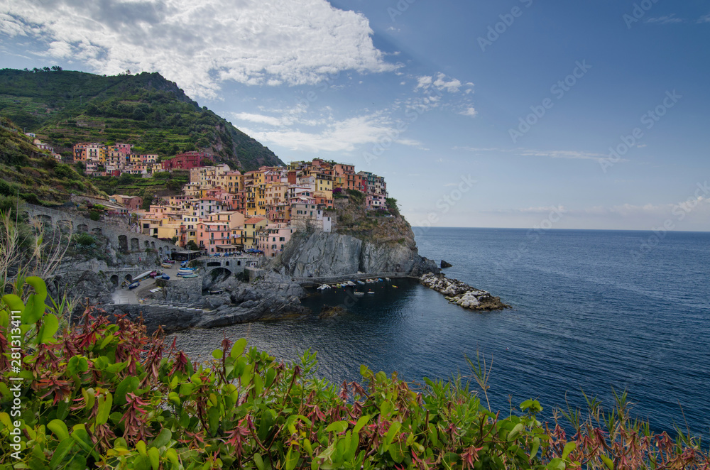 Cinque Terre - Manarola, picturesque fishermen villages in the province of La Spezia, Liguria, Italy 