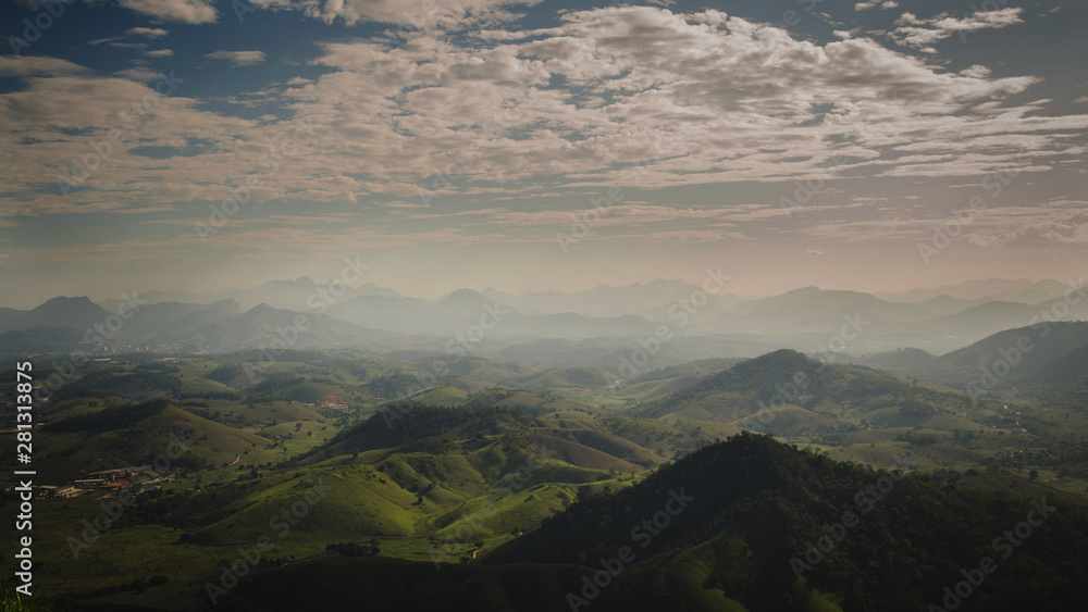 sunset in the mountains