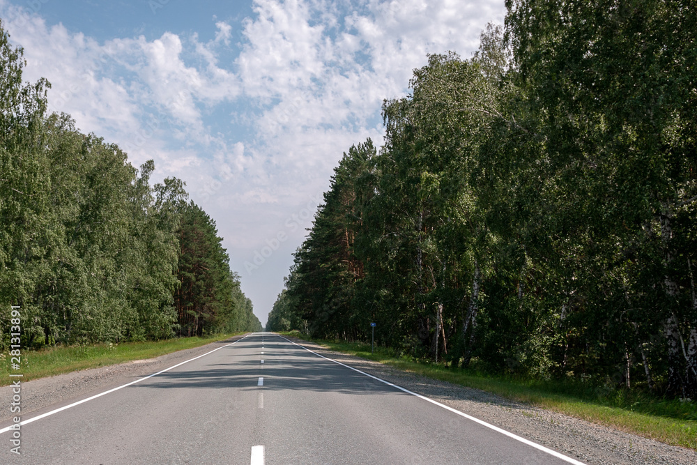 flat asphalt road for cars with markings flat asphalt road for cars with markings