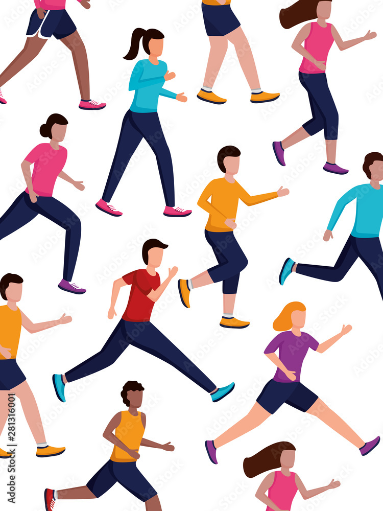 People healthy lifestyle vector design