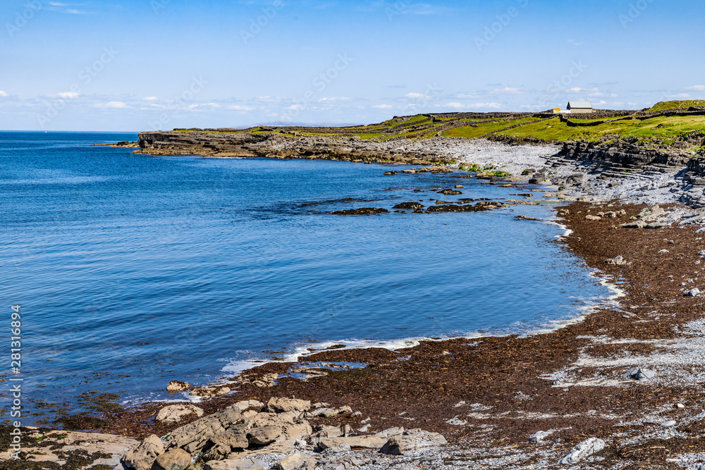 Fototapeta premium Farm and beach in Inishmore