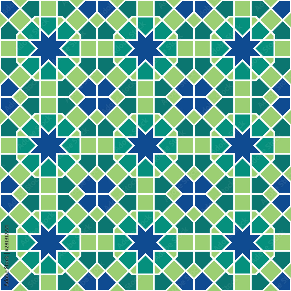 Background with seamless pattern in islamic style Background with seamless pattern in islamic style
