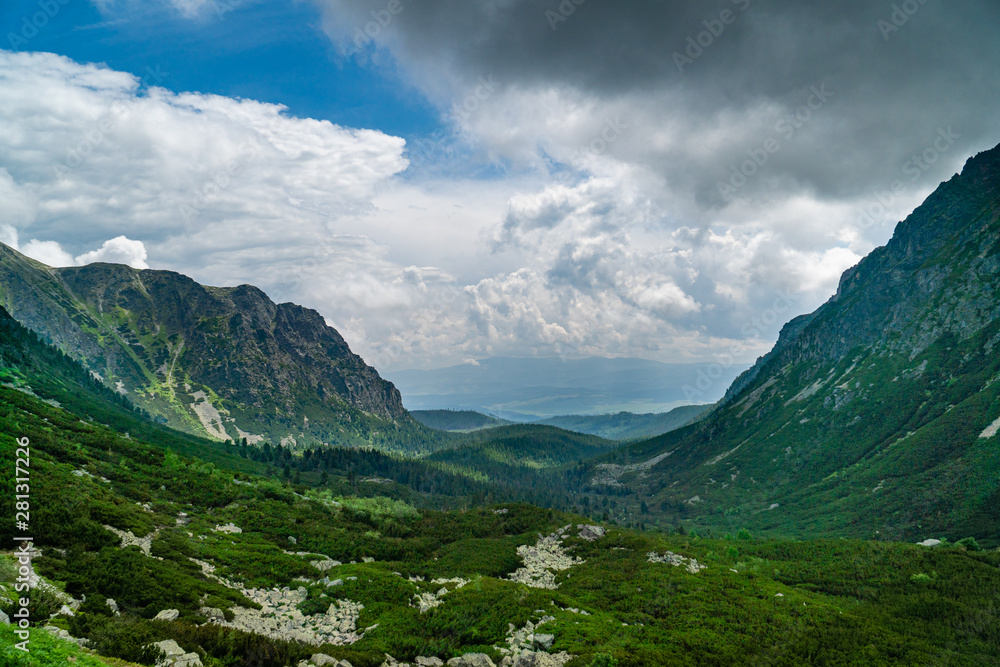 High Tatras mountain range and valley