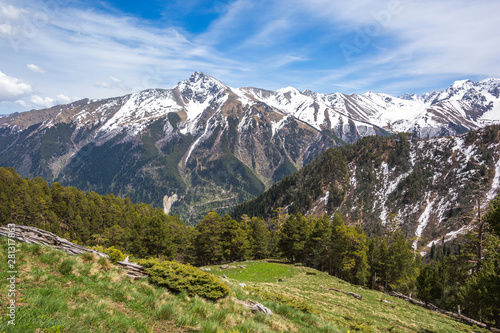 Caucasus Mountains landscape. Karachay-Cherkessia, Russia