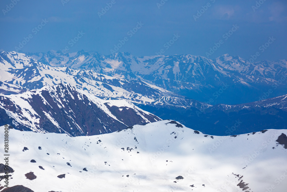 Caucasus Mountains landscape. Karachay-Cherkessia, Russia