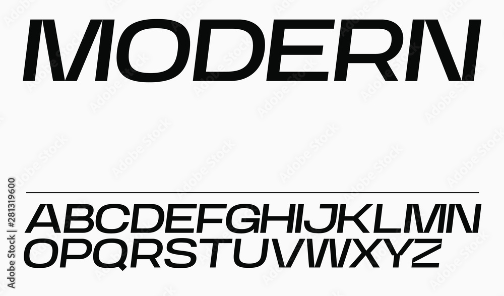 Modern strong vector italic font. Full alphabet Modern strong vector italic font. Full alphabet