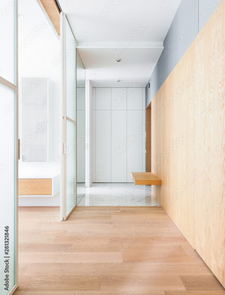 Minimalist home interior with wood Minimalist home interior with wood