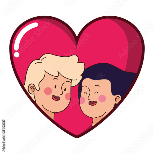 Teenagers boyfriend and girlfriend cartoon