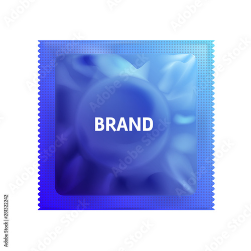 Realistic Blank template Packaging Foil wet wipes Pouch Medicine Or Condom. Template For Mock up Your Design.