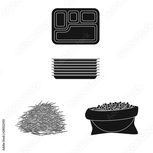 Vector design of sucrose and technology logo. Set of sucrose and cane stock vector illustration.