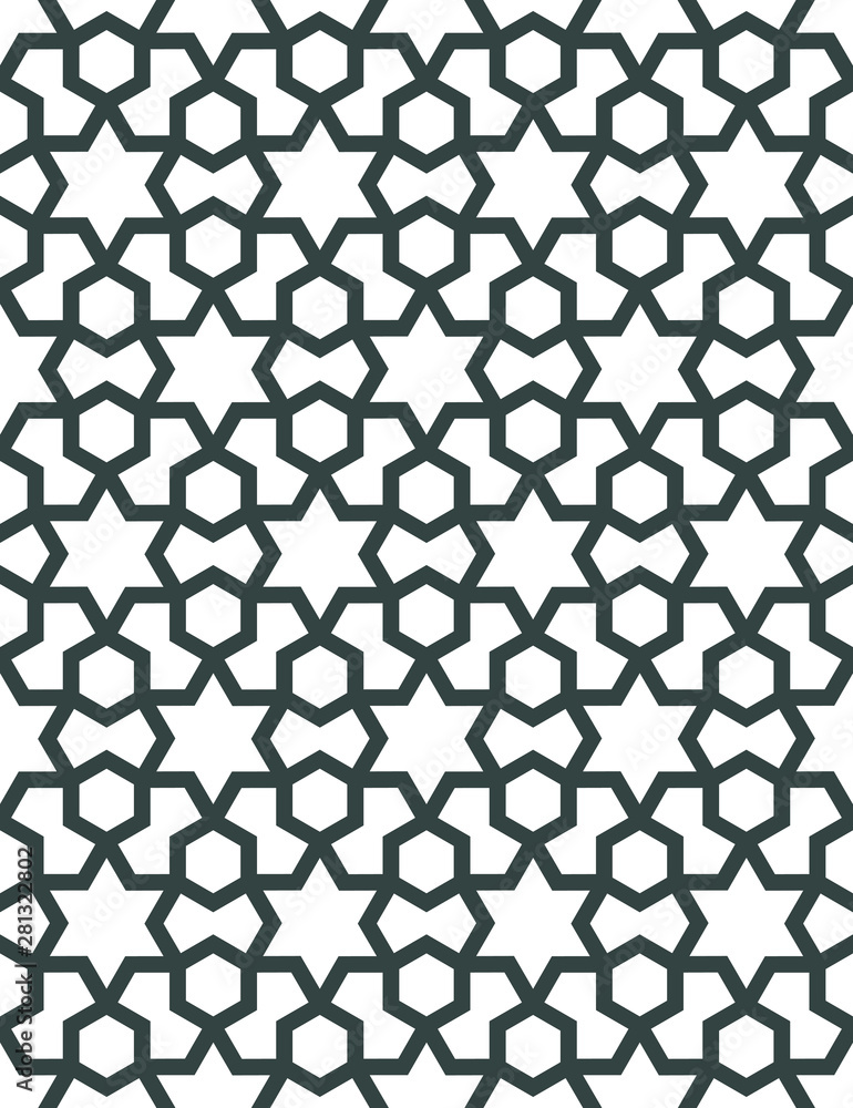 Fototapeta premium Background with seamless pattern in islamic style