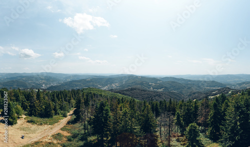 Fototapeta Naklejka Na Ścianę i Meble -  A view from a mountain Wielka Czantoria