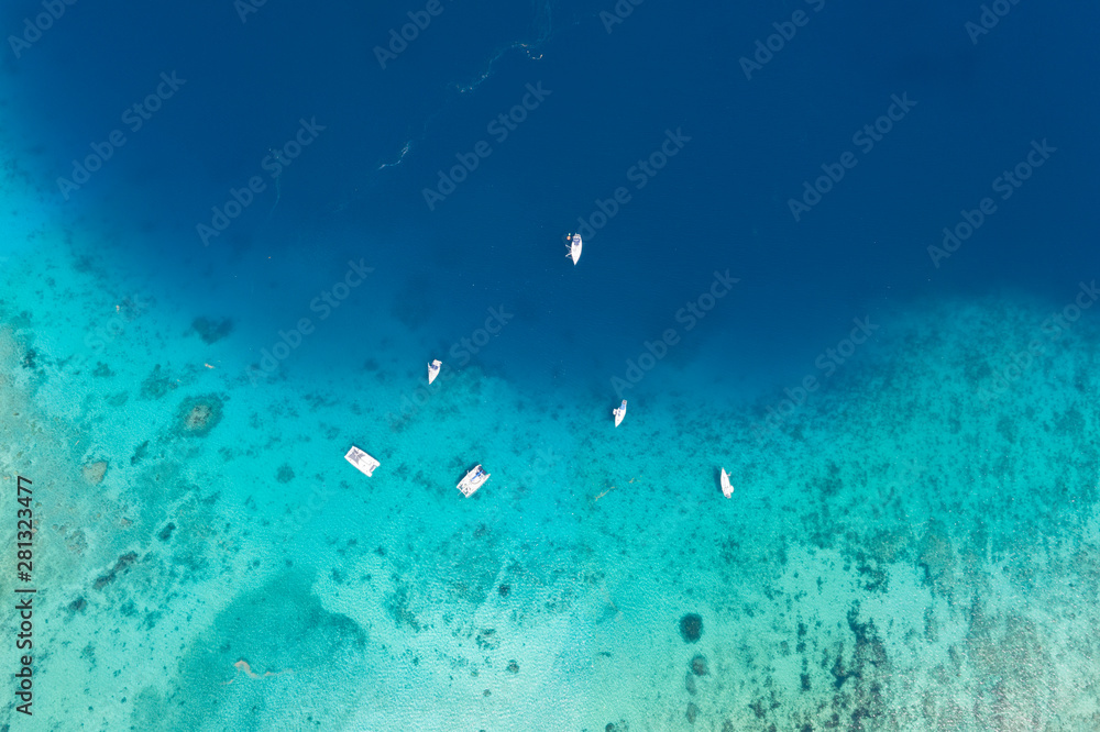 Aerial view of shoal Aerial view of shoal