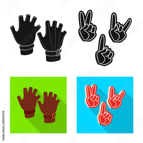 Vector illustration of silhouette and safety logo. Set of silhouette and comfort vector icon for stock. © pandavector