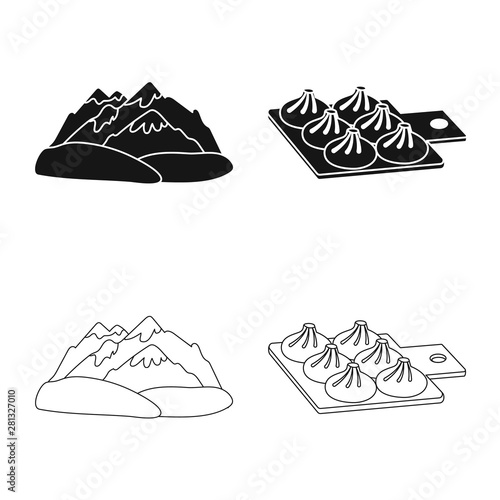 Vector illustration of culture and sightseeing icon. Set of culture and originality stock vector illustration.