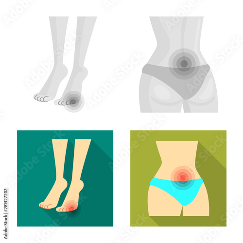Vector design of hospital and rendering symbol. Set of hospital and help stock vector illustration.